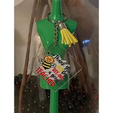 Load image into Gallery viewer, Thanks for Bee-ing A Great Teacher Funy Acrylic Keychains UV Stickers 1.96"
