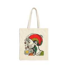 Load image into Gallery viewer, Colors of Africa Queen Sista #10 Red Cap 100% Cotton Canvas Tote Bag 15&quot; x 16&quot;
