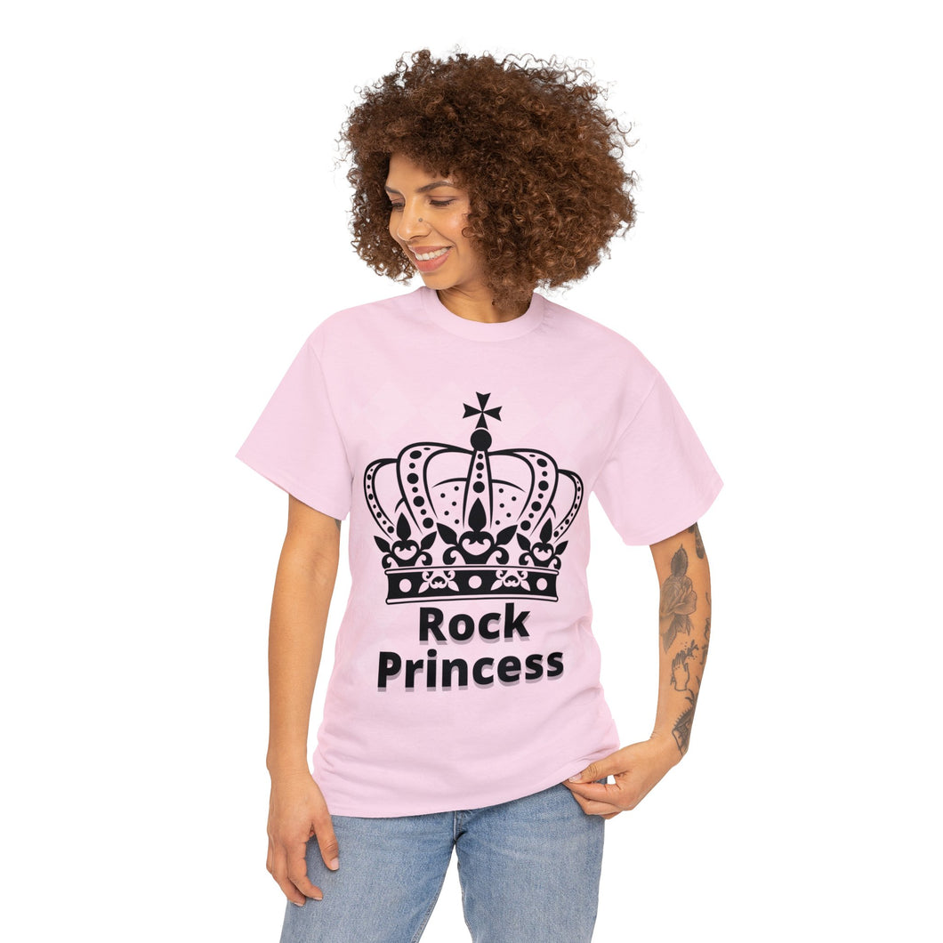 Ladies Rock Princess Crown Heavy 100% Cotton T-Shirt