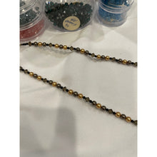 Load image into Gallery viewer, Gold &amp; Brown Stone Pendant - Handcrafted Crystal Beaded 20.75" Necklace
