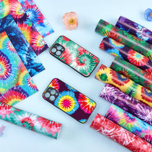 Load image into Gallery viewer, Tintnut Tie Dye Permanent Vinyl - 12 Sheets 12"x10", Seamless Colorful Adhesive Vinyl, Swirl Pattern Self Sticker Water proofing Vinyl Compatible with Cricut Or Silhouette
