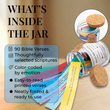 Load image into Gallery viewer, Bible Verse Jar for Daily Encouragement – Read Me When Bible Verses Jar with Inspirational Scripture, Prayer and Reflection, a Meaningful Christian Gift for Mom, Women and Men (Style 1)
