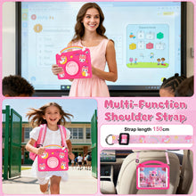 Load image into Gallery viewer, SAMONPOW for iPad 9th/ 8th/ 7th Generation Case (2021/2020/2019) Cute Rainbow Unicorn iPad Case 10.2 Inch for Kids Girls Teens with Strap Rotating Stand Handle Silicone Cover for iPad Cases 9th Gen
