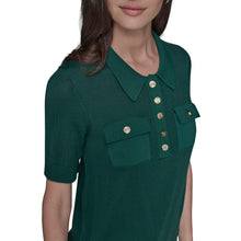 Load image into Gallery viewer, KARL LAGERFELD Paris Women's Sportswear Sweater, Rain Forest, X-Large
