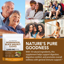 Load image into Gallery viewer, 18-in-1 Wormwood Black Walnut Clove Herbal Softgels, 6600mg Serving, Rapid Gut Cleanse &amp; Digestive Health with Black Walnut Hull, Wormwood, Clove, Garlic, Oregano, Pumpkin Seed, Easy-to-Swallow
