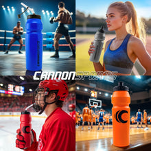 Load image into Gallery viewer, Cannon Sports 1 Liter Sports Water Bottle, BPA-Free, 34 Oz Capacity, Large Mouth, 2 lids (Straw and Squeeze), Great For Helmet Sports Such As Hockey, Lacrosse, Football, Boxing (Lavender)
