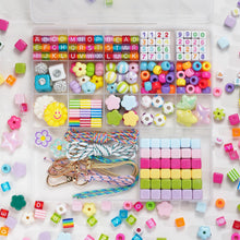 Load image into Gallery viewer, Xylise Beaded Keychain Making kit 277pcs Acrylic Heart Star Flower Letter Alphabet Bag Charms Beads DIY Key Chain Charm Supplies Crafts Accessoriess Jewerly Making Kit for Women (277)
