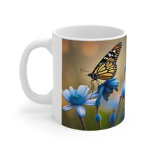 Load image into Gallery viewer, December Blue Topaz Birth Month Colors Fairies &amp; Butterflies #1 Mug 11oz mug AI-Generated Artwork
