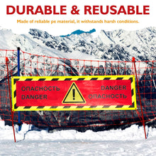 Load image into Gallery viewer, Nuanchu Safety Fence 4 x 50 Feet Orange Plastic Mesh Safety Fencing Roll Temporary Reusable Mesh Fencing Netting for Garden, Snow Fence, Animal Barrier, Poultry, Deer, Construction
