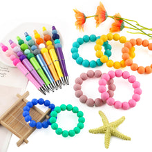 Load image into Gallery viewer, Lovyomi 150pcs 15mm Silicone Beads for Keychain Making Mix Color Round Beads for Pens and Bracelet Crafts(Blue)
