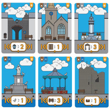 Load image into Gallery viewer, Mighty Boards: Tenby - Matching Card Game, Action Drafting, Street Building Competition, Build The Perfect Welsh Seaside Town, Ages 14+, 1-5 Players
