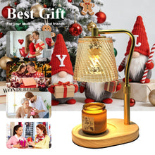 Load image into Gallery viewer, Candle Warmer Lamp with Timer Dimmable, Adjustable Wavy Clear Lamp Candle Warmer for Scented Candles, Housewarming Gift for Spring Home Decor, Women Mom Birthday Gifts with Charming Box &amp; 2 Bulbs
