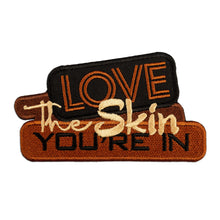 Load image into Gallery viewer, EMBROVERSE Love The Skin You're in Patch - Melanin Shades Black Queen - Embroidered Iron On - Size: 4.3 x 2.4 inches
