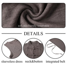 Load image into Gallery viewer, 2PCS Womens Muslim Abaya Dress Soft Light Prayer Clothing Stand Collar Full Coverage Cardigan Dress Outfits Mocha
