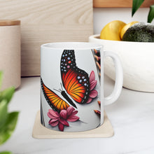 Load image into Gallery viewer, January Birth Month Colors Fairies &amp; Butterflies #1 Mug 11oz mug AI-Generated Artwork
