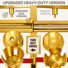 Load image into Gallery viewer, 4PCS Gold 8.5x11 Stanchion Sign Holder – Vertical Poster Display Frames for Floor Standing Holder Stand Business Store Sign Holders Pedestal Advertising Stand for Indoor Outdoor Use
