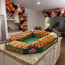 Load image into Gallery viewer, Tosstuki Large Football Party Supplies Kit Food Serving Tray 31 x 39 in Snack Holder Stadium Shape Table Centerpiece for Football Birthday Game Day Sports Event Celebrations Favors
