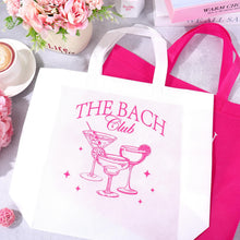 Load image into Gallery viewer, FYSUIMU Bridesmaid Tote Bags The Bach Hot Pink Goodie Bags with Handles Non-Woven Bags for Bachelorette Bridal Shower Party Favors Supplies,8Pcs
