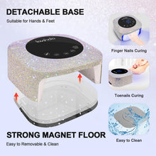 Load image into Gallery viewer, Lavinda UV LED Nail Lamp, 54W Rechargeable Cordless Nail Lamp Nail Dryer Gel Polish UV Nail Light with 4 Timer Setting, Professional Quick Dry Curing Lamp with Display Auto Sensor for Salon &amp; Home
