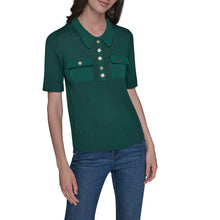 Load image into Gallery viewer, KARL LAGERFELD Paris Women's Sportswear Sweater, Rain Forest, X-Large
