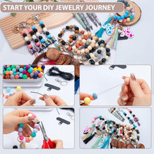 Load image into Gallery viewer, 160pcs Silicone Beads - 15mm Classic Purple with Loose Spacer Lentil Beads for Keychain Making Kit, Bracelet Making and Pens
