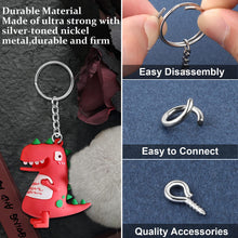 Load image into Gallery viewer, 600Pcs Key Chain Rings,200Pcs 25mm Keychain Rings with Chain and 200Pcs Jump Rings with 200Pcs Screw Eye Pins for Resin,Crafts and Keychains Making
