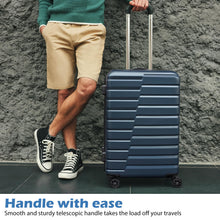Load image into Gallery viewer, COOLIFE Expandable Suitcase PC ABS TSA Luggage 3 Piece Set Lock Spinner Carry on (Teal blue)
