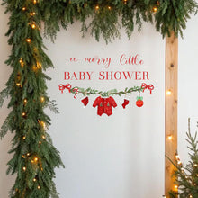 Load image into Gallery viewer, GIOGUK A Merry Little Baby Shower Decal - Merry Christmas Theme Baby Shower Party Decoration Wall Decal, Xmas Gender Reveal Party Supplies Wall Stickers, Christmas Sign Balloon Arch Decor Stickers
