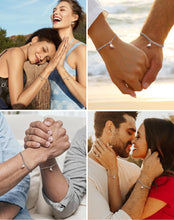 Load image into Gallery viewer, Permanent Couples Matching Bracelets Kit - DIY Bracelet Set Cuban Adjustable Link Bracelets Gifts for Boyfriend, Valentines Day Gifts for Him Her Matching Bracelets Unique Jewelry Gift for Anniversary Birthday
