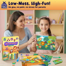 Load image into Gallery viewer, PURPLE LADYBUG DIY Fun Creative Bead Art Making Kits for Kids Ages 4-8 – Animal World Theme Birthday Gift for Boys &amp; Girls, Arts &amp; Crafts Set with Colorful Templates, Beads Pen, Craft Activity
