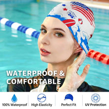 Load image into Gallery viewer, Extra-Large Swim Cap Durable Silicone Material with Waterproof Ear-Covering Design Ideal for Long, Thick Curls, Dreadlocks, Braids, and African Hairstyles (White)
