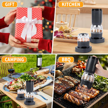 Load image into Gallery viewer, Electric Salt And Pepper Grinder Set, USB Rechargeable, Automatic Salt Pepper Mill Grinder, Adjustable Coarseness Shakers, One-Hand Operation For Kitchen
