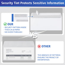 Load image into Gallery viewer, #8 Double Window Security Check Envelopes,500 Counts Double Window Self Seal Security Envelopes,No.8 Double Window Bussiness Envelopes Designed for Checks/Tax Form/Invoices/Business Correspondence
