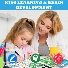 Load image into Gallery viewer, Hoarecal Magic Grooved Writing Practice Book for Kids Ages 3–8, 6 Reusable Handwriting Practice Books with 6 Pens, 12 Refills, 3 Soft Grips, Preschool Learning Activities Gifts for Boys and Girls
