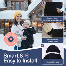 Load image into Gallery viewer, Intimom Baby Carrier Cover Winter with Detachable Hood - Windproof Winter Car Seat Cover Baby Girl &amp; Boy, Universal Travel Carrier &amp; Stroller Blankets for Babies - Waterproof with Fleece Lining
