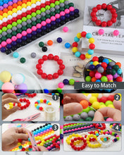 Load image into Gallery viewer, LIENATSER 160Pcs 15mm Silicone Beads, Bulk for Keychain Making Kit, Rubber Round Beads Silicone Focal Beads for Pens, Necklace, Jewelry, Art, DIY Crafts Making (White)
