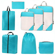 Load image into Gallery viewer, Storage Bag, travel storage bags set (8pcs) for makeup, camping, and luggage - vacuum compression packing organizer, compression packing cubes travel, mesh packing cubes,backpack organizer insert
