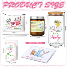 Load image into Gallery viewer, LemonRoad 5 Pcs Mahjong Party Gifts Set Cocktail Dish Towel Cosmetic Bag Funny Scented Candle Greeting Card Glass Tumbler Cup for Mahjong Lover Women Mom Grandma Birthday Travel Game Night
