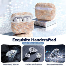 Load image into Gallery viewer, for AirPods Pro 3 Case 2025, Glitter Diamond Case Cover Bling Compatible with Airpods Pro 3rd Generation Case Cute for Women Girly, Includes Cleaning Kit and Keychain (Champagne Gold)
