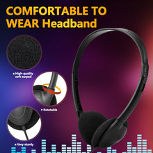 Load image into Gallery viewer, YFSFQS USB C Headphones Bulk 25 Pack for Classroom School Kids,USB Type C Headphones Class Set Compatible with Pad Smartphones Black (B)
