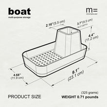 Load image into Gallery viewer, M= MINIMALSCULPT = Boat Multi-Purpose Storage, Sink Caddy, Utensil Holder, Desk Organizer, Toothbrush Holder, Make up Holder (White)
