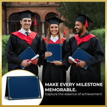 Load image into Gallery viewer, 120 Pcs Certificate Holders Bulk, Navy Blue Diploma Covers Gold Foil Border, Document Covers for Letter Size 8.5x11 Award Certificates, Cardstock, Document Papers, Graduation
