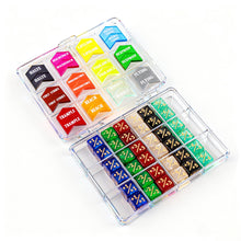 Load image into Gallery viewer, 72 Pieces MTG Dice Counters and Abilities Keywords Creature Stats Buff Acrylic Tokens with Box for MTG TCG Games Gift Gaming Accessories (Colors)
