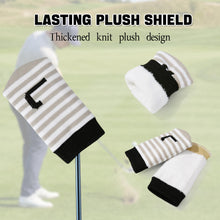 Load image into Gallery viewer, PGM 10 Pcs Golf Head Covers for Iron Club Set with Marked, Stretchy Durable Soft Thickened Sock Style Headcover for Multiple Iron Sizes Khaki
