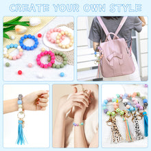 Load image into Gallery viewer, 120PCS FIVEIZERO Silicone Beads for Keychain Making, 15mm Pink Red Round Silicone Rubber Focal Beads Bulk for DIY Crafts, Bracelets, Necklaces, and Pens
