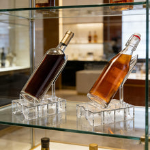 Load image into Gallery viewer, Aidmi Clear Acrylic Wine Rack, Modular Stackable Countertop Wine Bottle Holder with Leaf Shaped Support, Multi Purpose Versatile Wine Display Stand for Home Bar Party Daily Organizing (2pcs)
