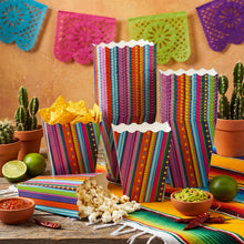 Load image into Gallery viewer, Tinlade 50 Pcs Mexican Popcorn Boxes Mexico Nacho Popcorn Assembled Boxes Snack Candy Holder Disposable Paper Box Mexican Party Decorations Cinco De Mayo Birthday Mexico Party Supplies
