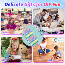 Load image into Gallery viewer, DASTTUIS 150 Pieces DIY Beadable Pen Kit – 50 Plastic Ballpoint Pens with Refills &amp; Bags – School Supplies, Office Accessories &amp; Decorative Items for Students &amp; Teachers (Dreamy Soft Palette)
