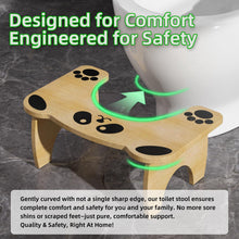 Load image into Gallery viewer, Foldable Bamboo Toilet Stool for Adults and Kids, Cute Poop Stool for Bathroom, 7 Inches Squatting Potty, No Assembly Required
