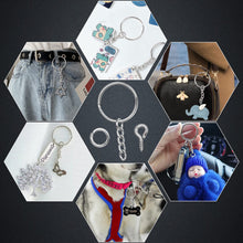 Load image into Gallery viewer, 600Pcs Key Chain Rings,200Pcs 25mm Keychain Rings with Chain and 200Pcs Jump Rings with 200Pcs Screw Eye Pins for Resin,Crafts and Keychains Making
